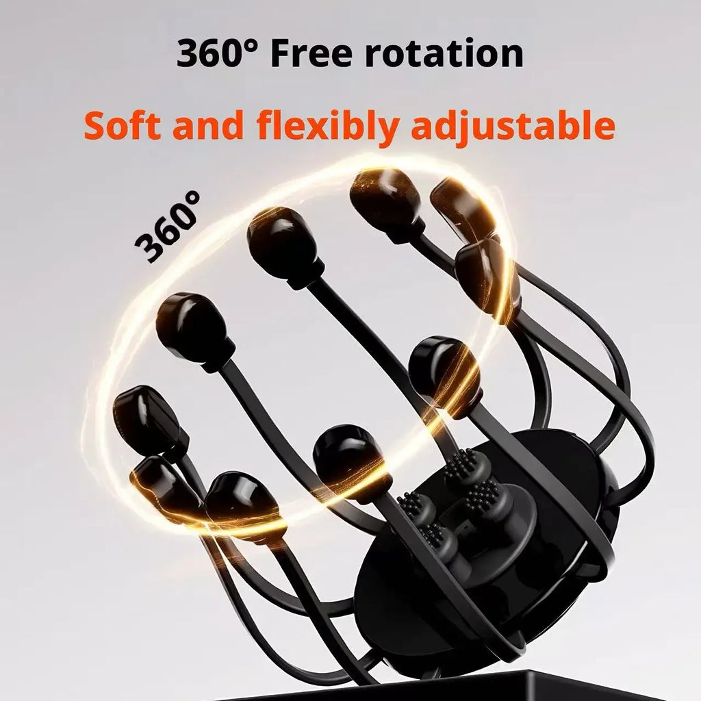Electric Octopus Head Massager with 10/14 Claws - Smart Scalp Massage Device for Stress Relief and Deep Tissue Relaxation at Home