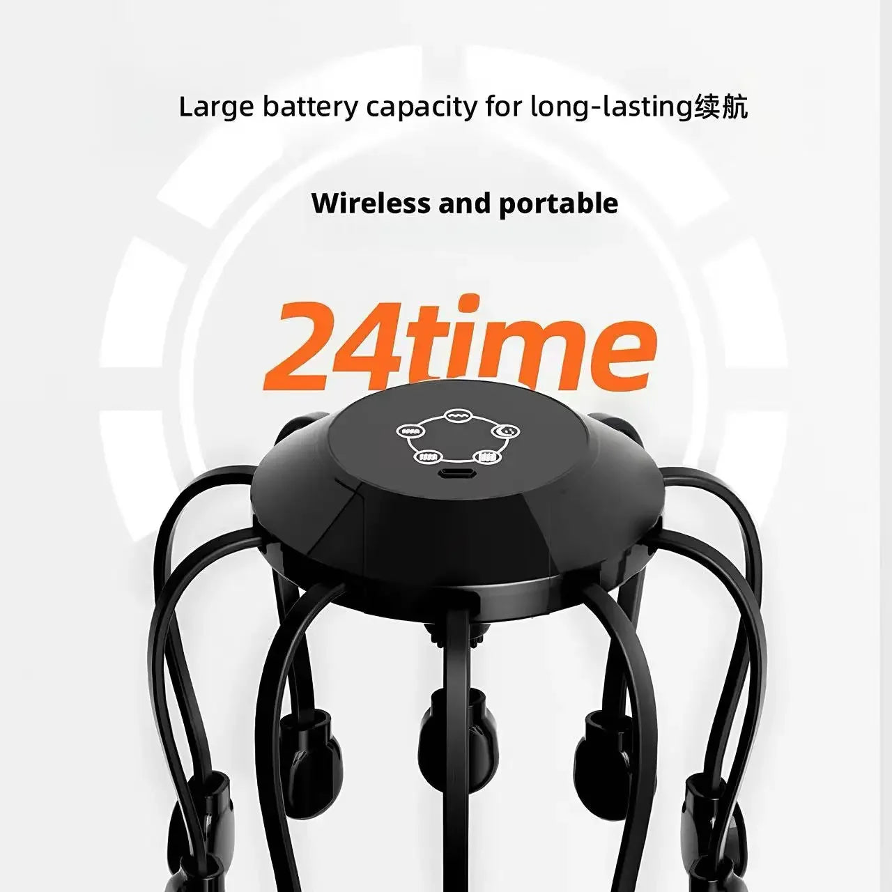 Electric Octopus Head Massager with 10/14 Claws - Smart Scalp Massage Device for Stress Relief and Deep Tissue Relaxation at Home